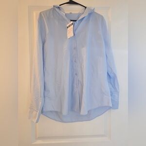 Light Blue Button-Up Shirt - Women's